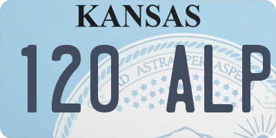 KS license plate 120ALP