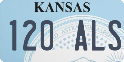KS license plate 120ALS