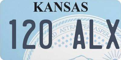 KS license plate 120ALX