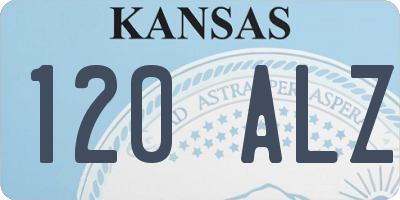 KS license plate 120ALZ