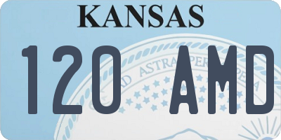 KS license plate 120AMD