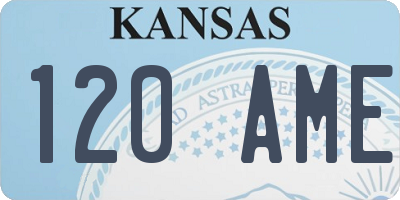 KS license plate 120AME