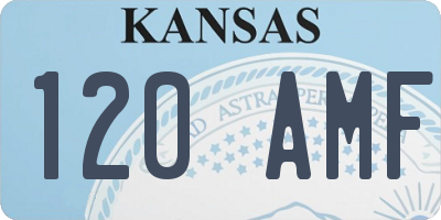 KS license plate 120AMF