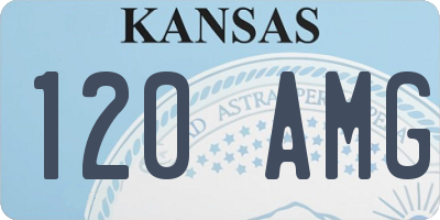 KS license plate 120AMG