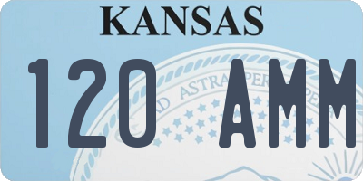 KS license plate 120AMM