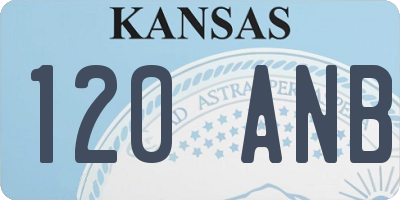 KS license plate 120ANB