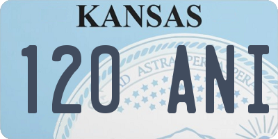 KS license plate 120ANI