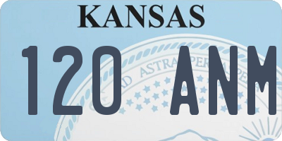 KS license plate 120ANM