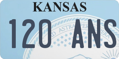 KS license plate 120ANS