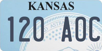 KS license plate 120AOC