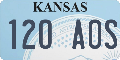 KS license plate 120AOS
