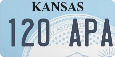 KS license plate 120APA