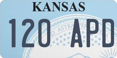 KS license plate 120APD