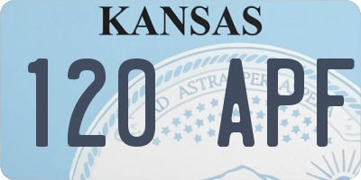 KS license plate 120APF