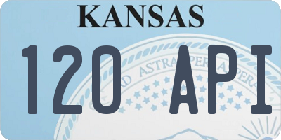 KS license plate 120API