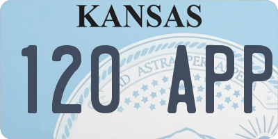 KS license plate 120APP