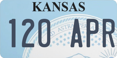 KS license plate 120APR