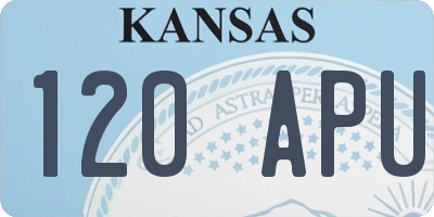 KS license plate 120APU