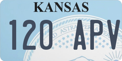 KS license plate 120APV