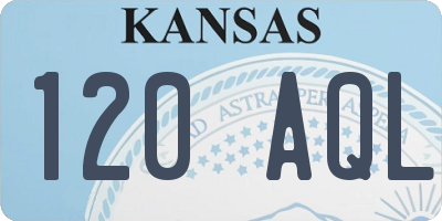 KS license plate 120AQL