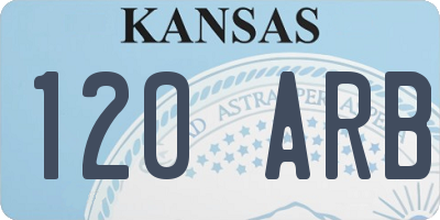 KS license plate 120ARB