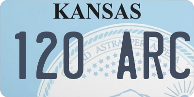 KS license plate 120ARC