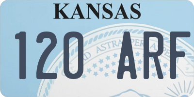 KS license plate 120ARF