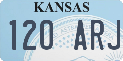 KS license plate 120ARJ