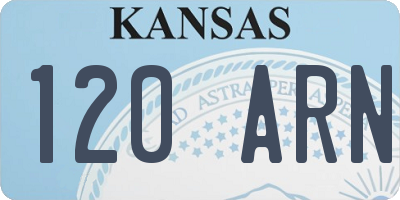 KS license plate 120ARN