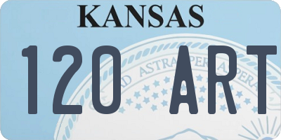 KS license plate 120ART