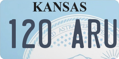 KS license plate 120ARU