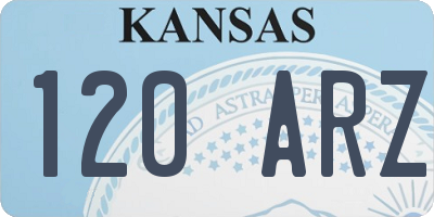 KS license plate 120ARZ
