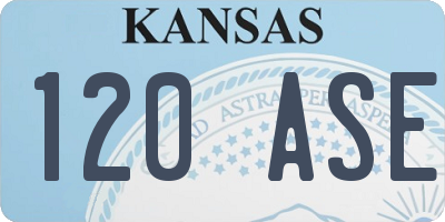 KS license plate 120ASE