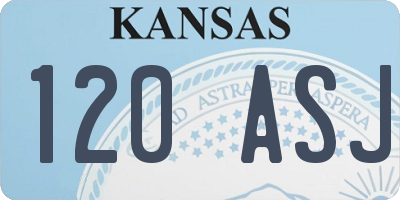 KS license plate 120ASJ