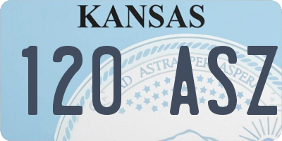 KS license plate 120ASZ