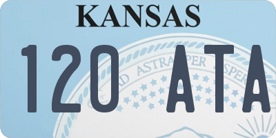 KS license plate 120ATA