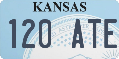 KS license plate 120ATE
