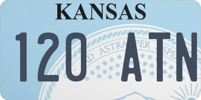 KS license plate 120ATN