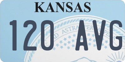 KS license plate 120AVG