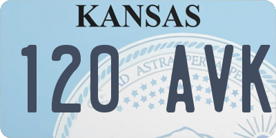 KS license plate 120AVK