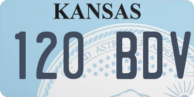 KS license plate 120BDV