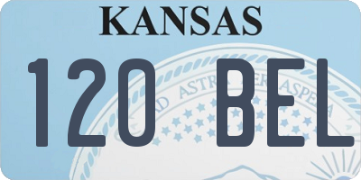 KS license plate 120BEL
