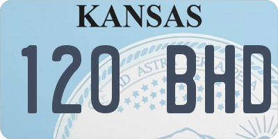 KS license plate 120BHD