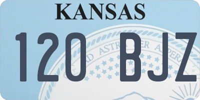 KS license plate 120BJZ
