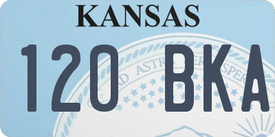 KS license plate 120BKA