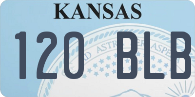 KS license plate 120BLB