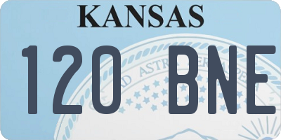 KS license plate 120BNE