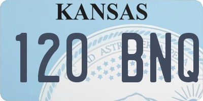 KS license plate 120BNQ