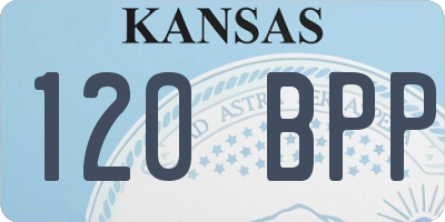 KS license plate 120BPP