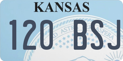 KS license plate 120BSJ